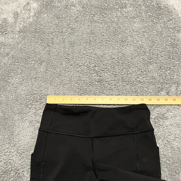 Lululemon Leggings Womens 4 Pace Rival Black Crop Pants Pockets X10416 22” - Picture 7 of 9